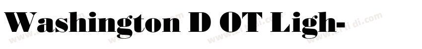 Washington D OT Ligh字体转换